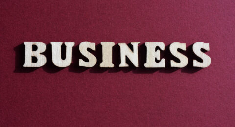 Business, word as banner headline