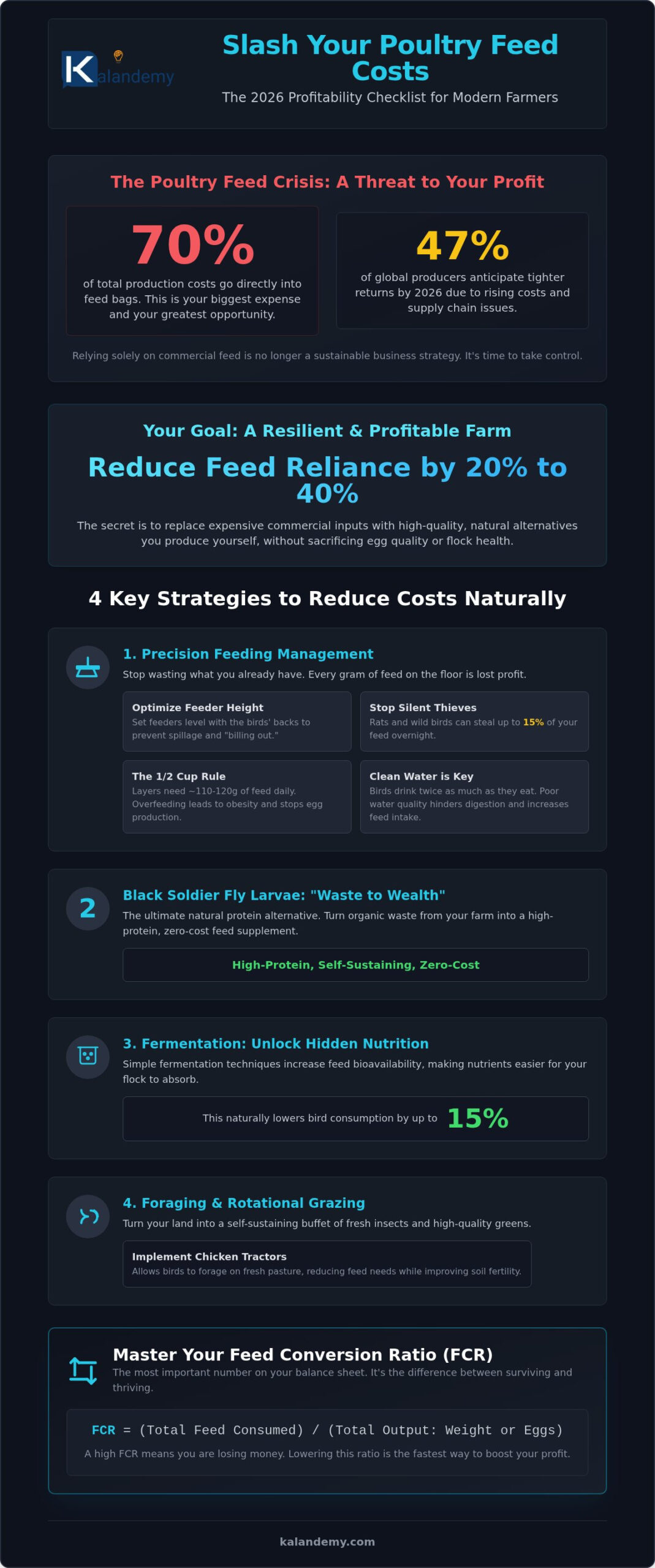 How to Reduce Poultry Feed Costs Naturally: A 2026 Profitability Checklist